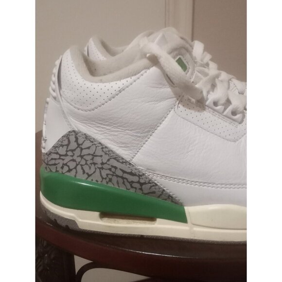 Air Jordan 3 Retro Shoes Womens Size 6 White Cement Lucky Green CK9246-136 OG - Picture 3 of 13